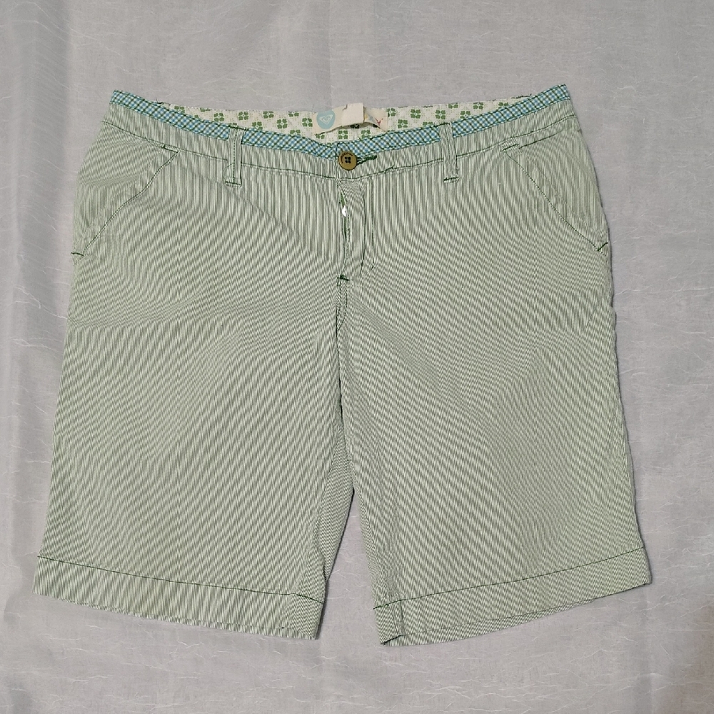 Roxy Mint Striped Women's Bermudas